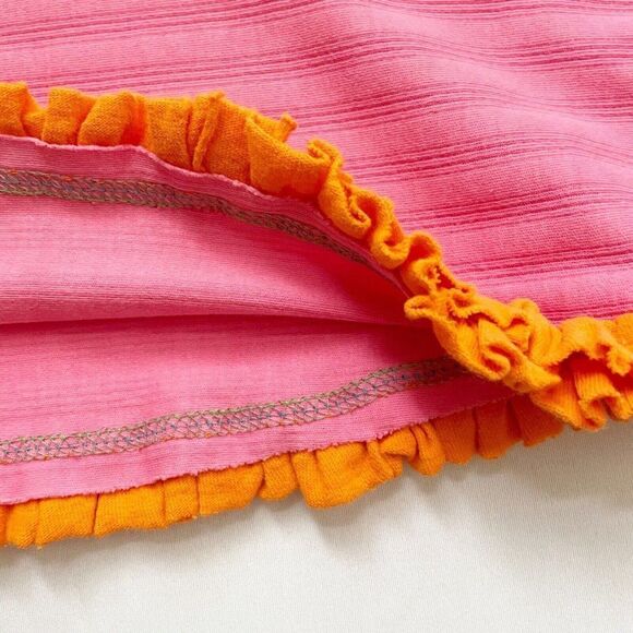 CourtneyCourtney Short Sleeve Pink Girls Dress 5/6 Twirl Skirt Upcycled Handmade - Picture 9 of 9